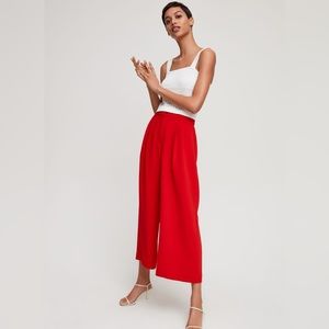 NWT Aritzia Wilfred Aramis Pants in Goji Berry Size 4